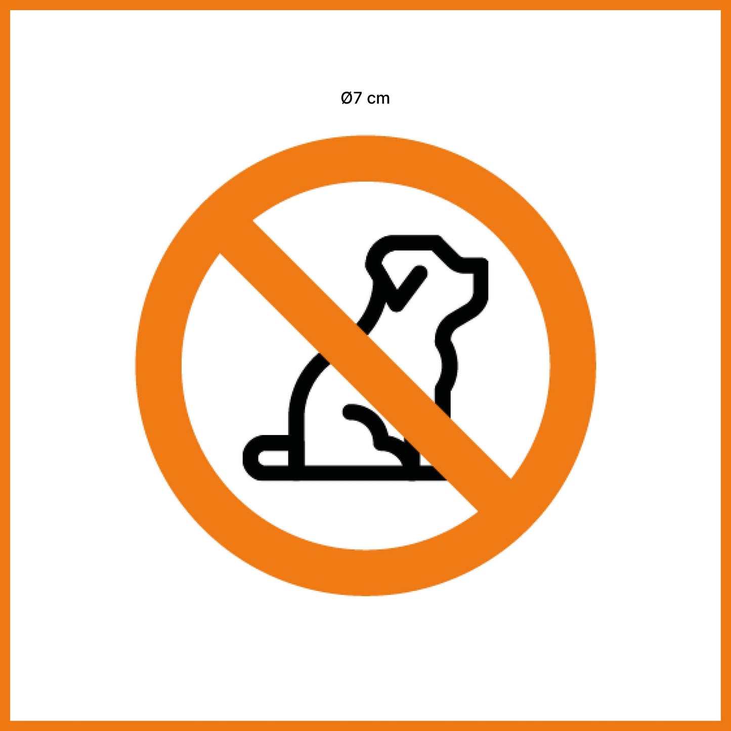 Adhesivo “No animales” (5 unidades)
