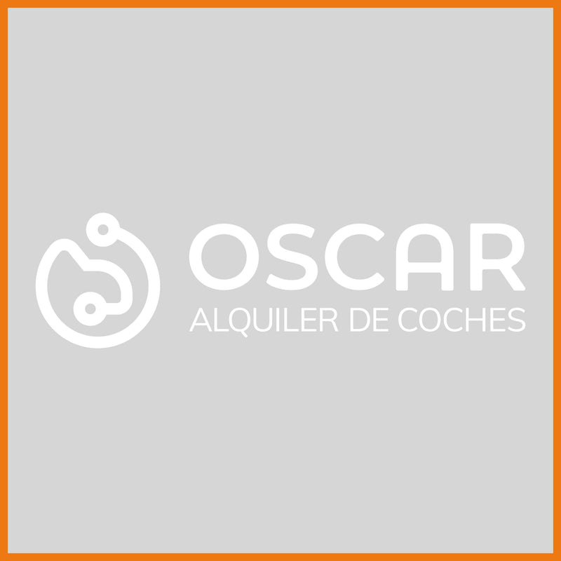 Adhesivo Oscar con logo blanco