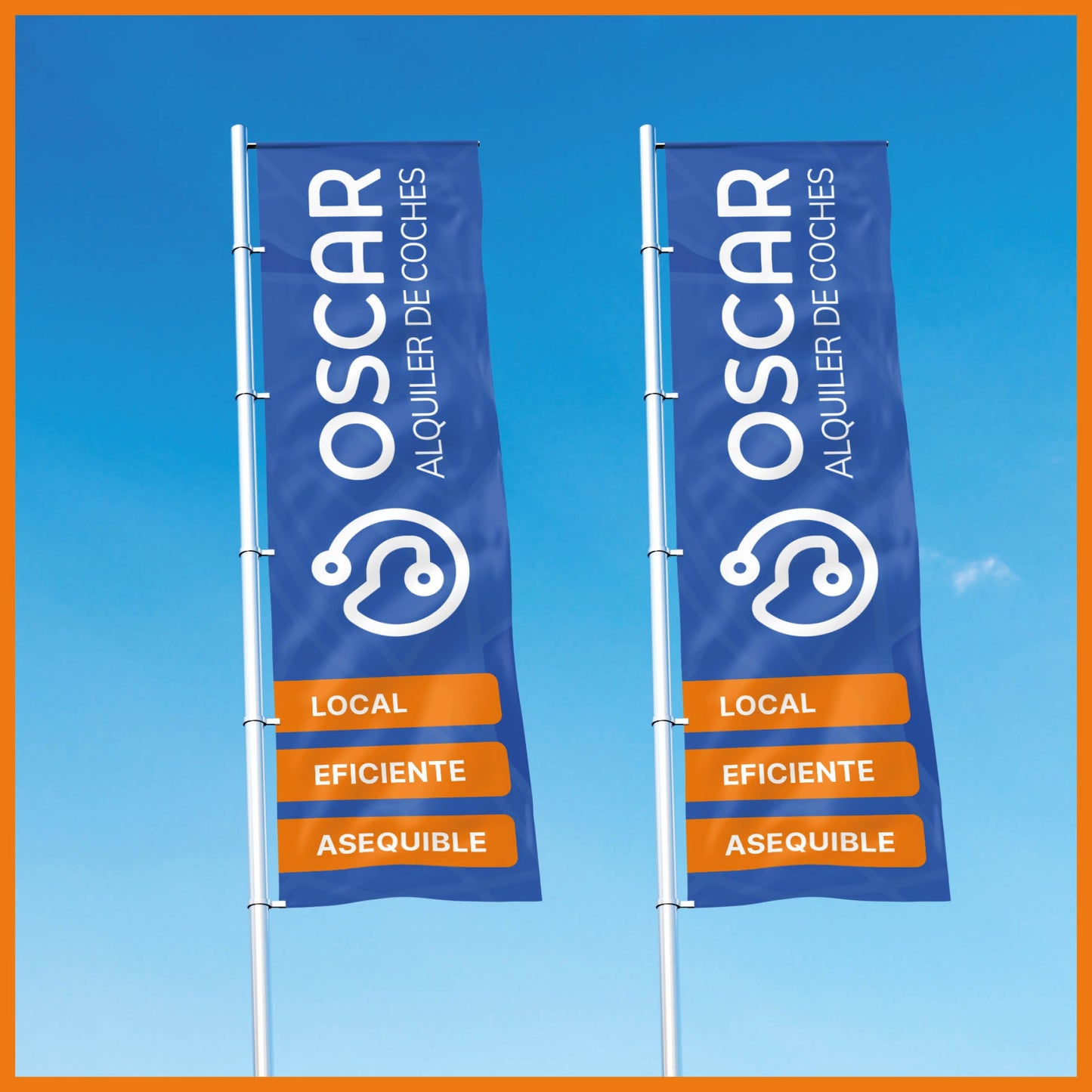 Bandera tipo banner 1 x 4