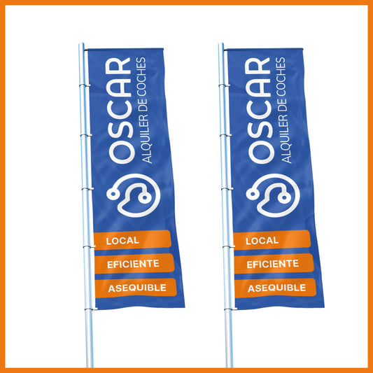 Bandera tipo banner 1 x 4