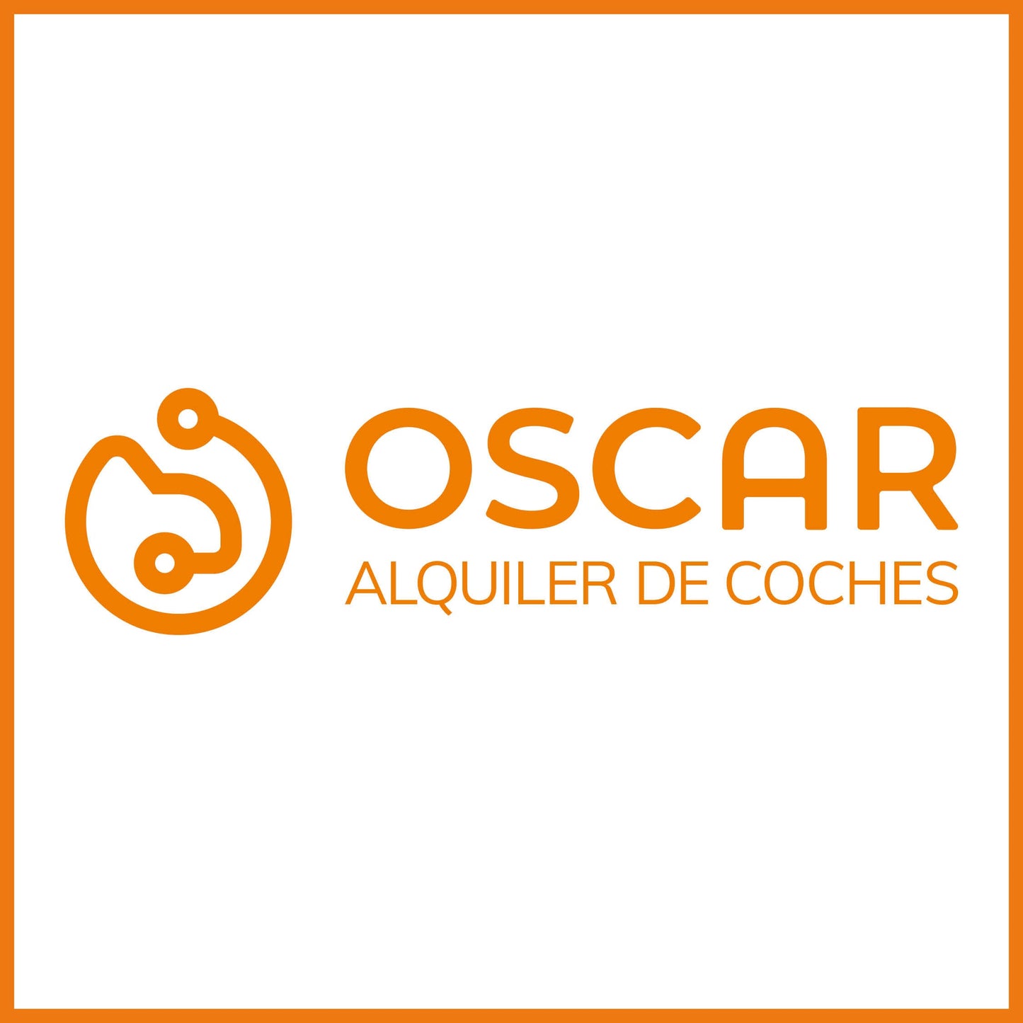 Adhesivo con logo naranja
