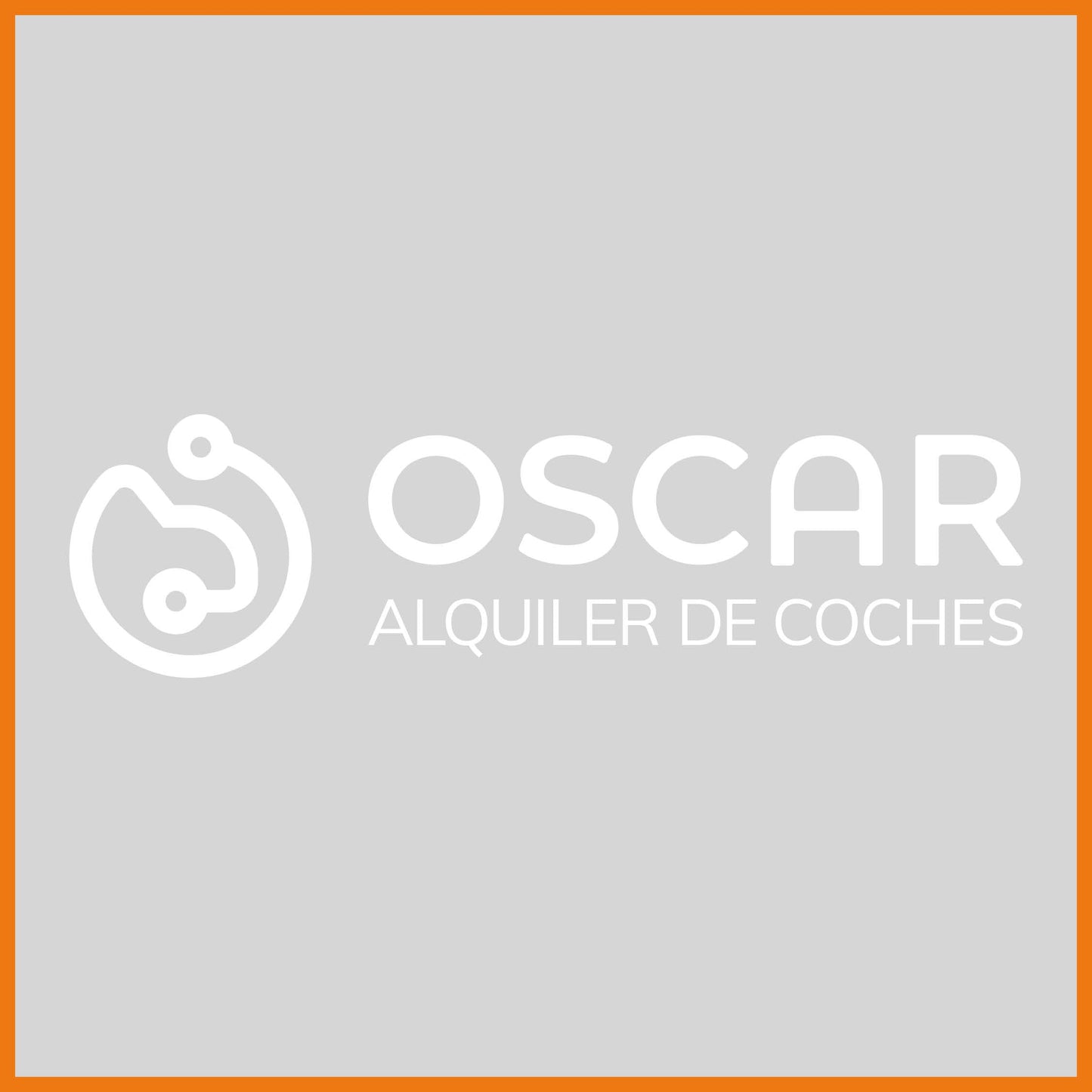 Adhesivo Oscar con logo blanco